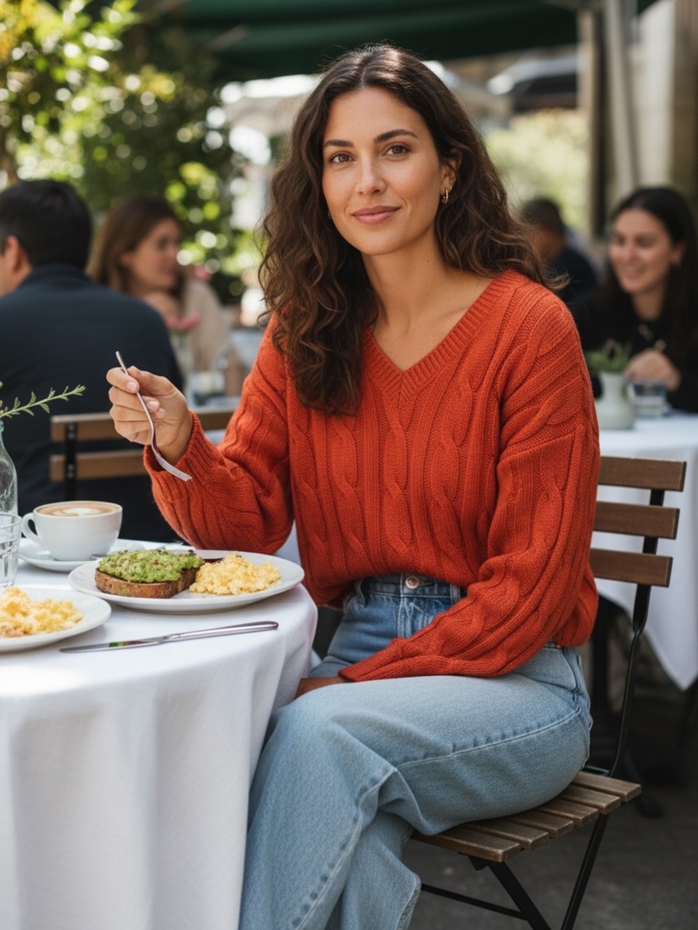 Madewell V-Neck Cable Knit Sweater